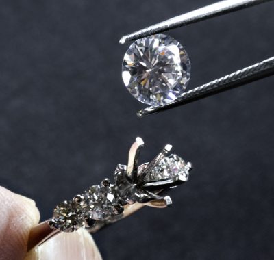 real diamond ring being remounted in a new setting